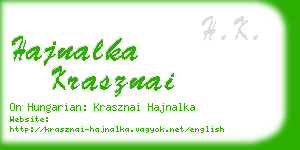 hajnalka krasznai business card